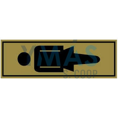 SEÑAL LATON ORO 180X60 SILUETA SEÑORA