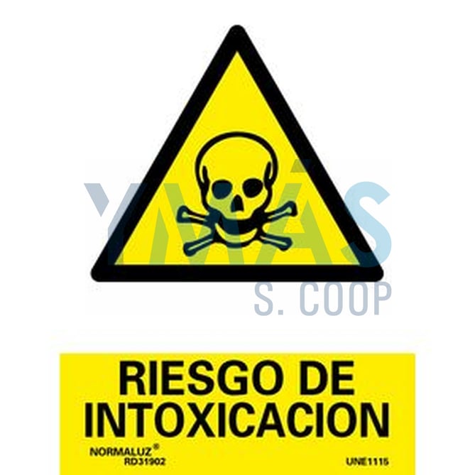 SEÑAL PVC 21X30 RIESGO DE INTOXICACION