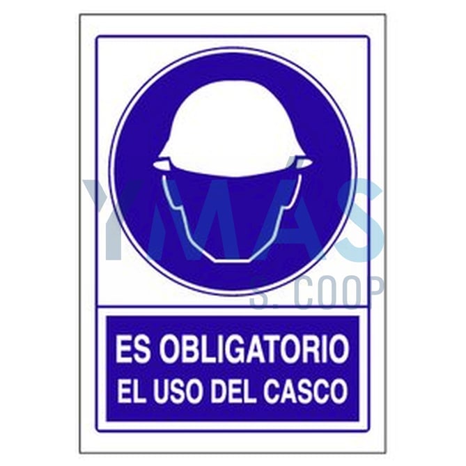 SEÑAL PVC 21X30 OBLIG. USO CASCO 07SO-08