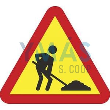 SEÑAL VIAL  PELIGRO OBRAS  50CM