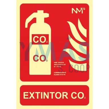 SEÑAL PVC 21X30 EXTINTOR CO2