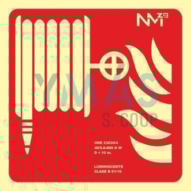 SEÑAL PVC 21X21 MANGUERA