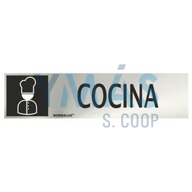 SEÑAL INFORMATIVA INOX. COCINA 50X200MM 0,8MM