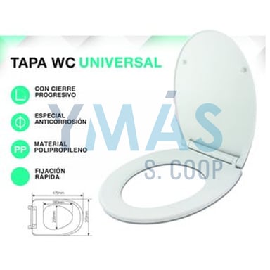 ASIENTO WC CIERRE PROGRESIVO UNIVERSAL PP