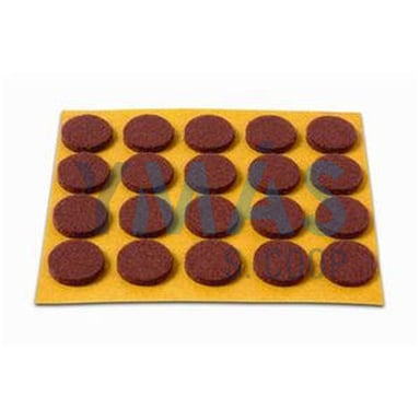 DESLIZADOR FIELTRO ADHESIVO 16MM 20UDS MARRON
