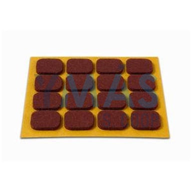 DESLIZADOR FIELTRO ADHESIVO 16X20MM 16UDS MARRON