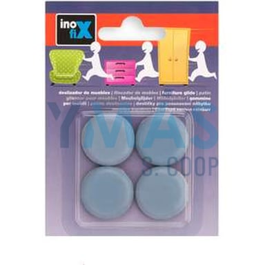 DESLIZADOR MUEBLE ADHS. 4UND.25MM GRIS