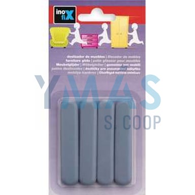 DESLIZADOR MUEBLE ADHESIVO 75X16MM GRIS (4 UDS)
