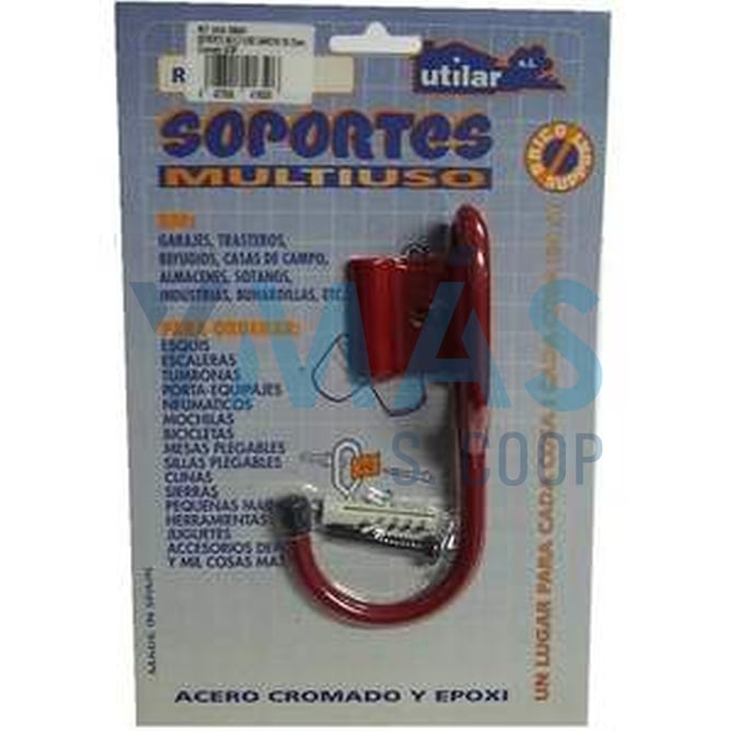 GANCHO SOPORTE BICICLETA PARED-TECHO 140X70X8