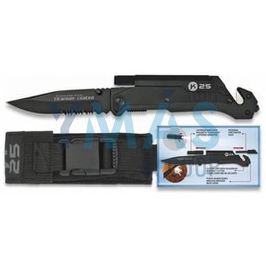 NAVAJA SUPERVIVENCIA INOX 9CM C/LINTERNA RUI/K25