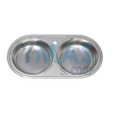 FREGADERO 2SENOS 84X44CM C/ORIFICIO  LUJO