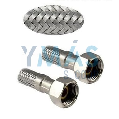 CONEXION INOX. H3/8-H1/2 50CM DIAM.12,5MM