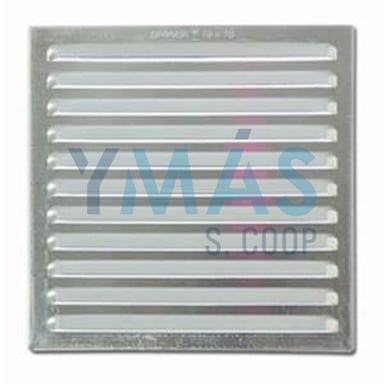 REJILLA 16X16CM ALUMINIO EMPOTRAR