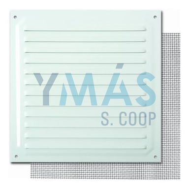 REJILLA 20X20CM LACADA BLANCA C/MOSQUITERA