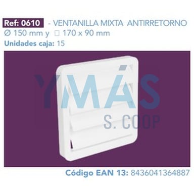 VENTANILLA MIXTA 170X90-150 SERIE 0600