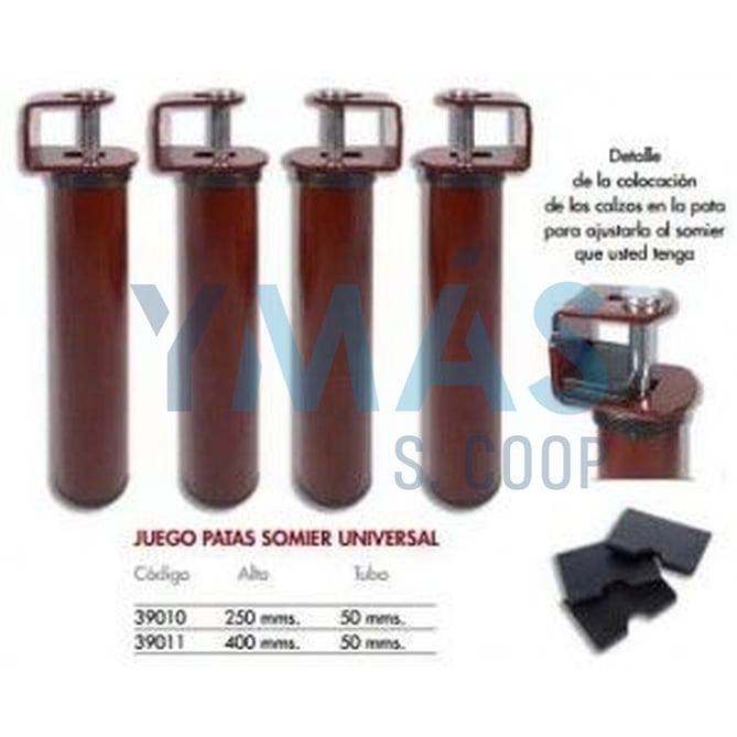 JUEGOS PATAS SOMIER UNIVERSAL 250X50MM