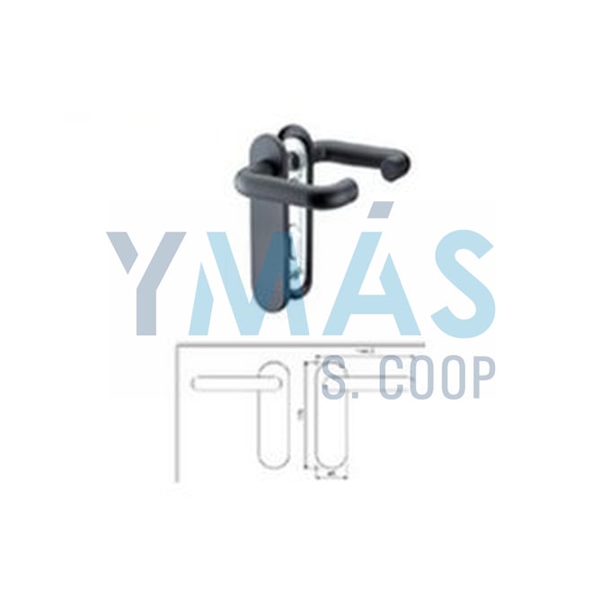 JUEGO MANILLA CORTAFUEGO NYLON TE-N07 NEGRO