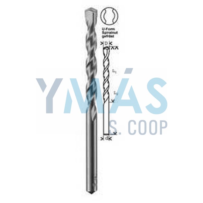 BROCA SILVER PERCUSION HORMIGON 5X50X85MM CYL-3