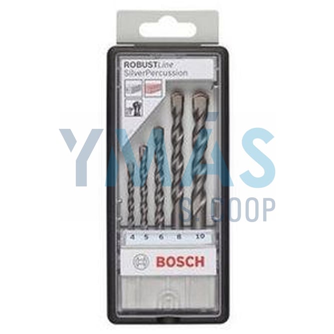 JUEGO 5 BROCAS SILVER PERCUSION (4MM-10MM)