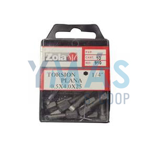 PUNTA PL.TORS.0.5X4.0X25(10 UNDS)910 TR