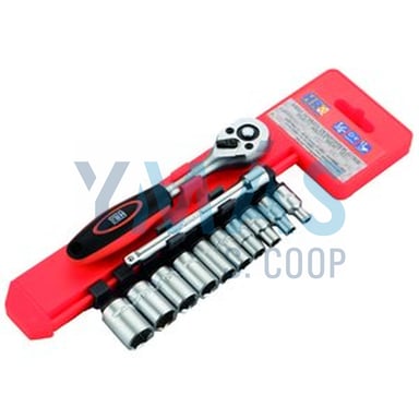 JGO.LLAVE VASO 1/4-12 PZAS. CR-V HR