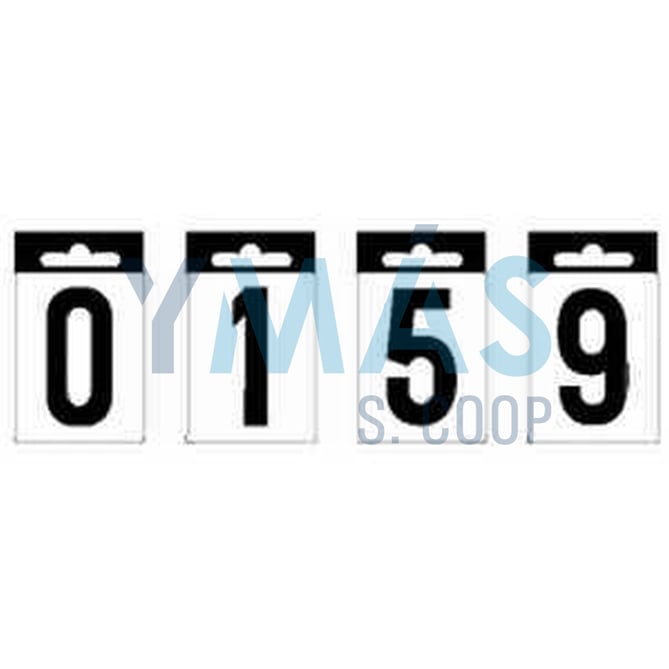 NUMERO 6 .80MM NEGRO P/CARTEL PLASTICO
