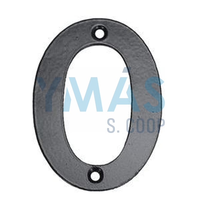 NUMERO 0 HIERRO FORJADO 100X5 MM.