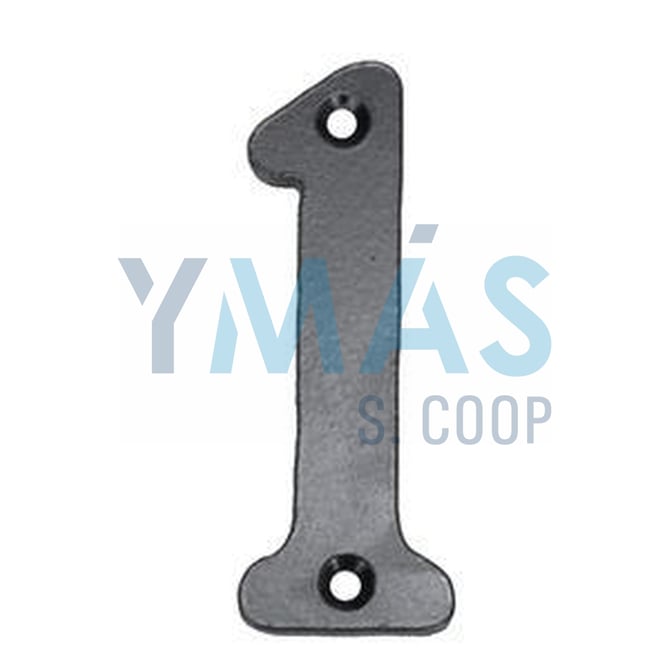 NUMERO 1 HIERRO FORJADO 100X5 MM.