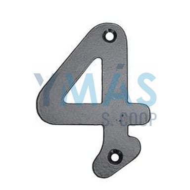 NUMERO 4 HIERRO FORJADO 100X5 MM.