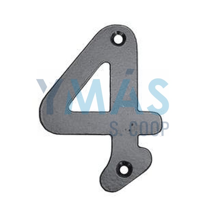 NUMERO 4 HIERRO FORJADO 100X5 MM.