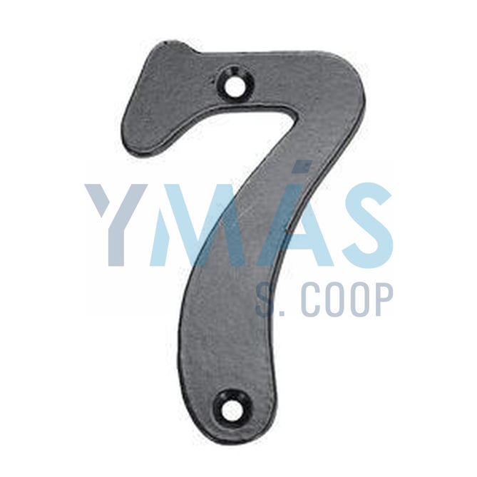 NUMERO 7 HIERRO FORJADO 100X5 MM.