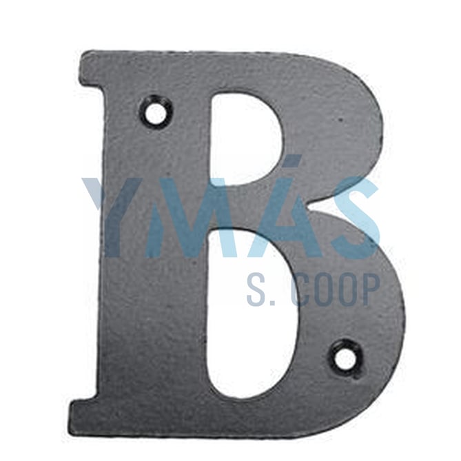 LETRA B HIERRO FORJADO 100X5 MM.