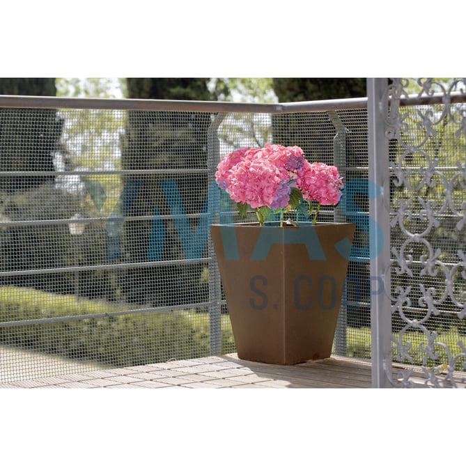 MALLA PLASTICO CUADRANET 10X10MM 1X25M MARRON PREM