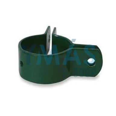 ABRAZADERA 48MM P/POSTE ESQUINA VERDE PLAST.
