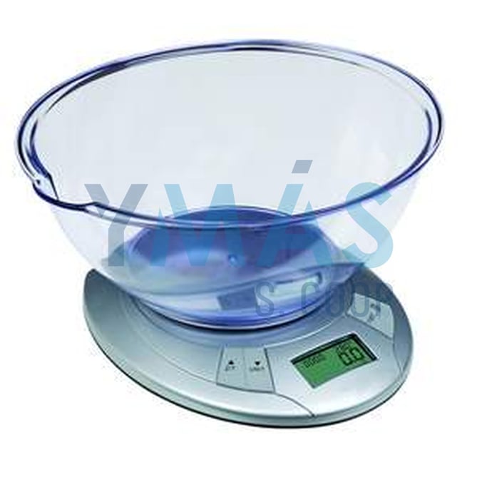 BALANZA DE COCINA DIGITAL 5KG C/BOL 2,4L
