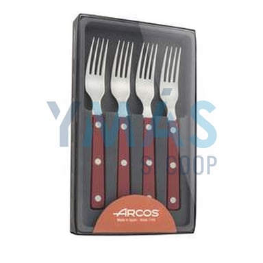 JUEGO 4 TENEDORES CHULETEROS M/PLASTICO
