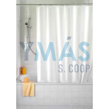 CORTINA BAÑO BLANCA 180X200CM PEVA