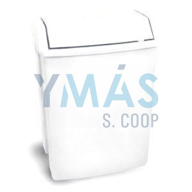 PAPELERA TAPA BASCULANTE 49LTS. BLANCA