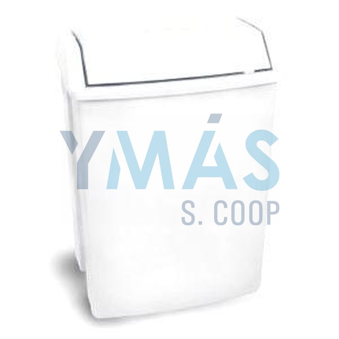 PAPELERA TAPA BASCULANTE 49LTS. BLANCA