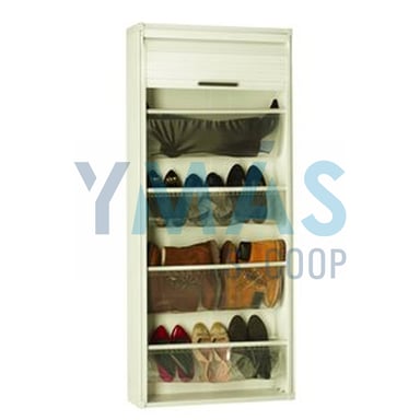 ZAPATERO RESINA 4ESTANTES PUERTA CORREDERA