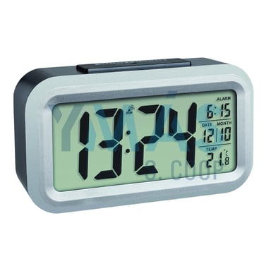 RELOJ DIGITAL NEGRO CON TERMOMETRO