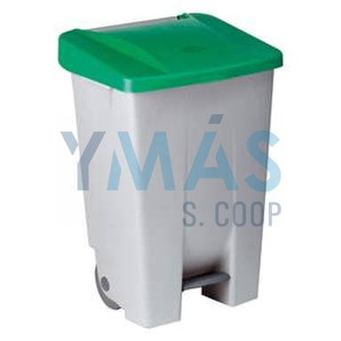 CONTENEDOR 80LTRS C/RUEDA Y PEDAL T/VERDE