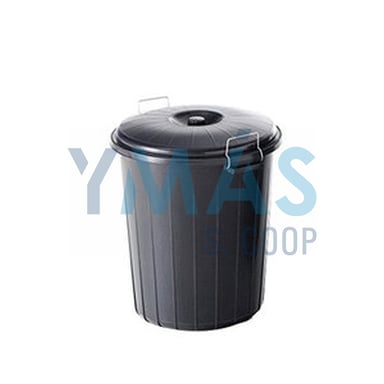 CUBO BASURA C/TAPA 50L NEGRO