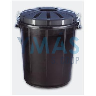 CUBO BASURA INDUSTRIAL C/TAPA 70L. NEGRO