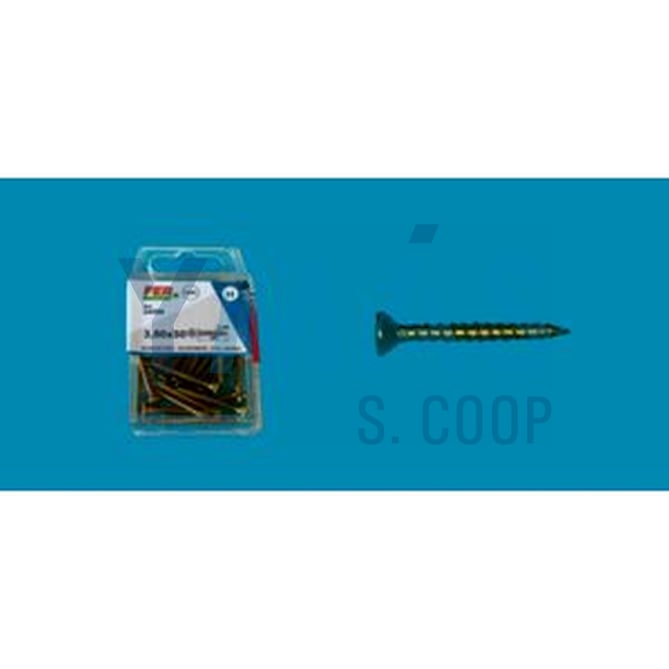 TORNILLO AGLOM.C/PLANA POZ.BICRO.3,5X25 BLISTER