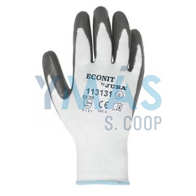 GUANTE POLIESTER BLANCO T-9 NITRILO GRI