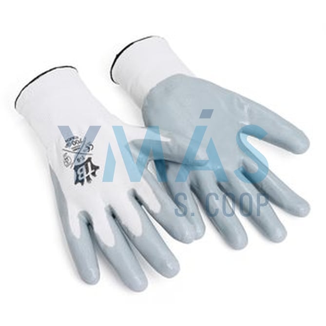 GUANTE POLIESTER PALMA NITRILO BLANCO 8
