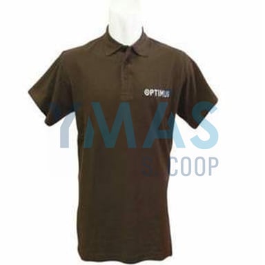POLO OPTIMUS ALMACEN MARRON CHICO M/CORTA T-S