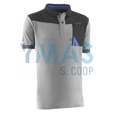 POLO M.CORTA T-M GRIS/NEGRO KASUAL ONIX