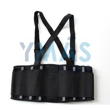 FAJA SEGURIDAD ELASTICA C/TIRANTE TALLA-L NEGRA